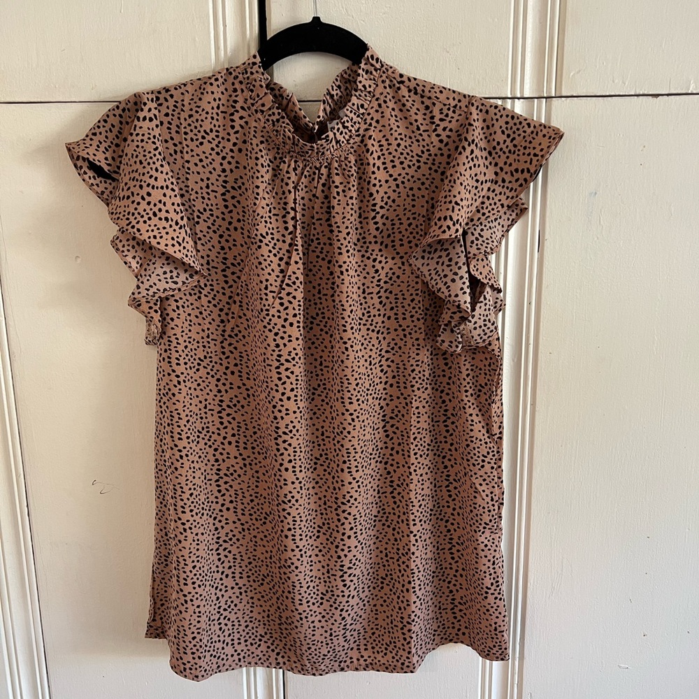 Fun printed cap sleeve top, new with tags